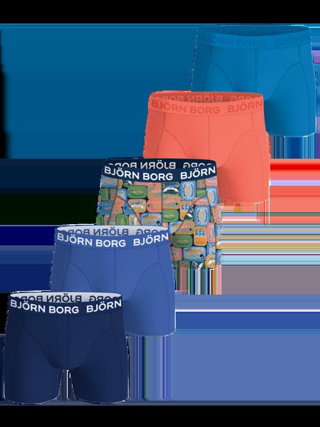 Björn Borg Cotton Stretch Boxers 5-pack Blå, XXL