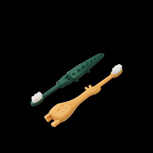 Liewood Fabio Tandbørste Til Småbørn Yellow Mellow / Garden Green  Yellow Mellow / Garden Green-OS  Gul  One Size 3 Y+ unisex