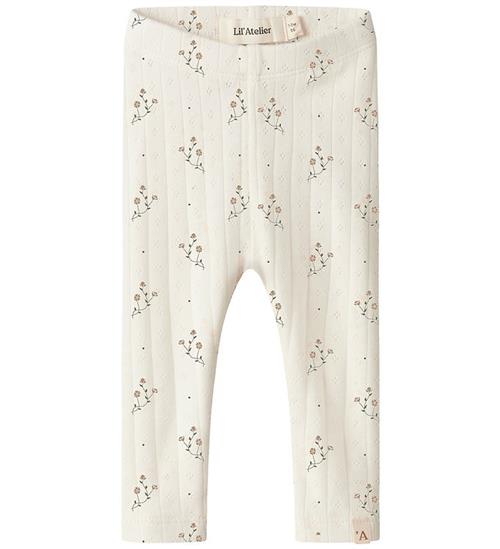 Lil' Atelier Leggings - NbfRachello - Coconut Milk/Flower