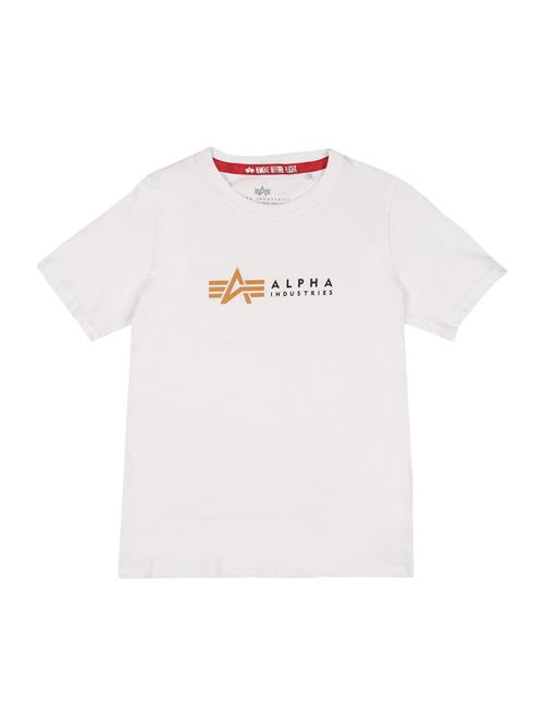 ALPHA INDUSTRIES Shirts  honning / sort / hvid