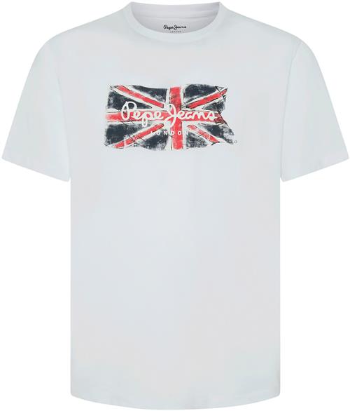 Pepe Jeans Bluser & t-shirts 'Clag'  blå / blodrød / hvid