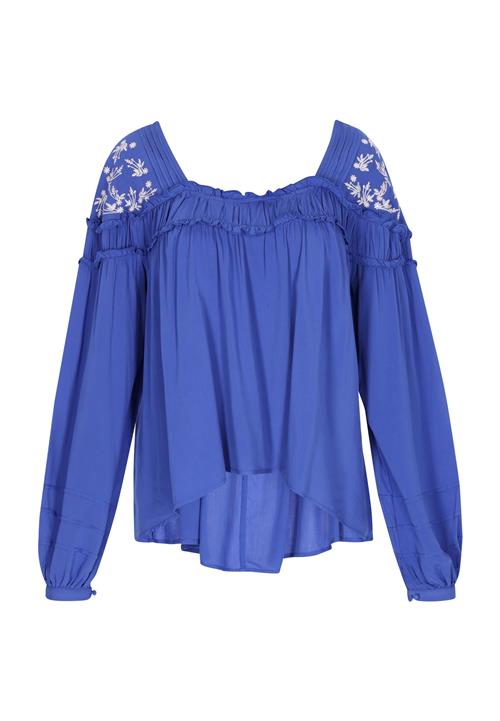 IZIA Bluse  royalblå / hvid