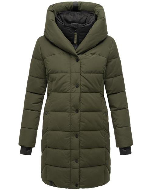 NAVAHOO Vinterfrakke 'Knutschilein'  khaki / mørkegrøn