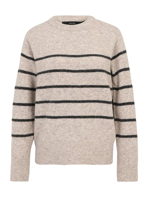 VERO MODA Pullover 'VMFlawless'  beige-meleret / sort