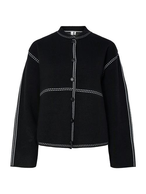 YAS Cardigan 'Jena'  sort / hvid