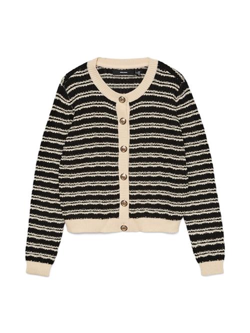 VERO MODA Cardigan 'Charlot'  beige / guld / sort / hvid
