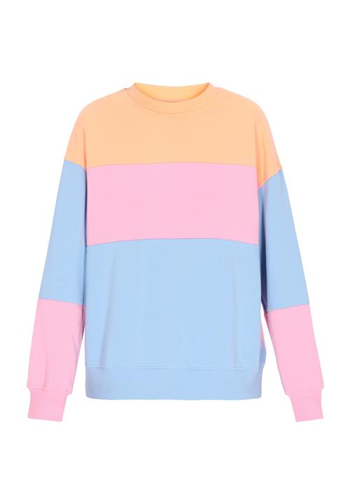 swirly Sweatshirt 'Back To School'  lyseblå / pastelorange / lyserød
