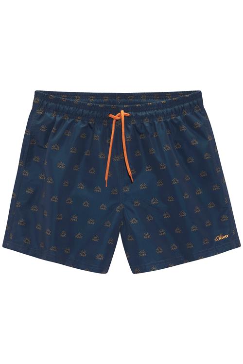s.Oliver Badeshorts  navy / pastelorange