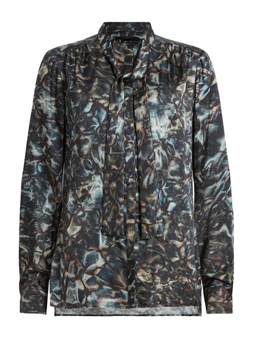 AllSaints Bluse 'TONI CALADESI'  navy / turkis / royalblå / offwhite