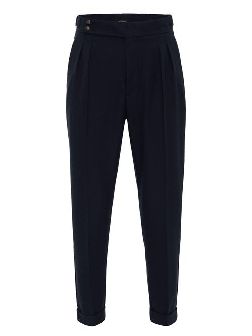 Antioch Bukser med lægfolder  natblå