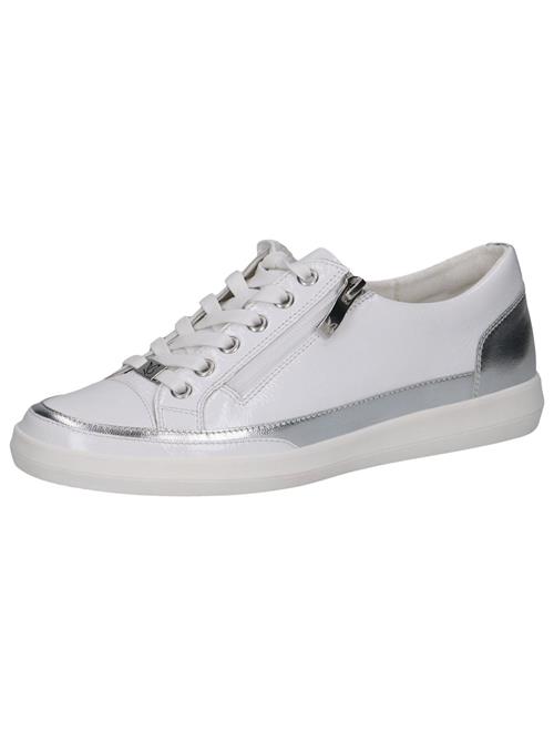 CAPRICE Sneaker low 'Ties'  sølv / hvid