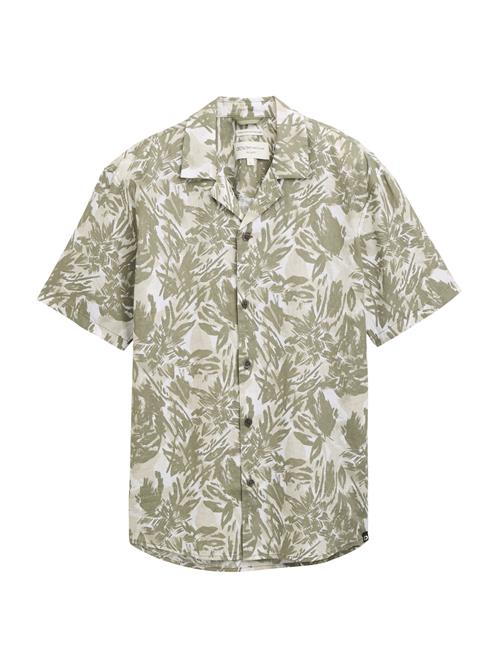 TOM TAILOR DENIM Skjorte  grøn / pastelgrøn / hvid