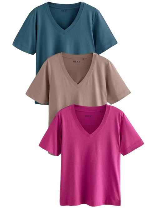 Next Shirts  beige / petroleum / pink