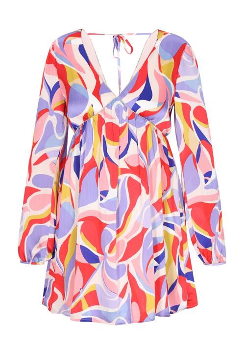 IZIA Kjole 'Fashion Look'  gul / lyselilla / rød / hvid