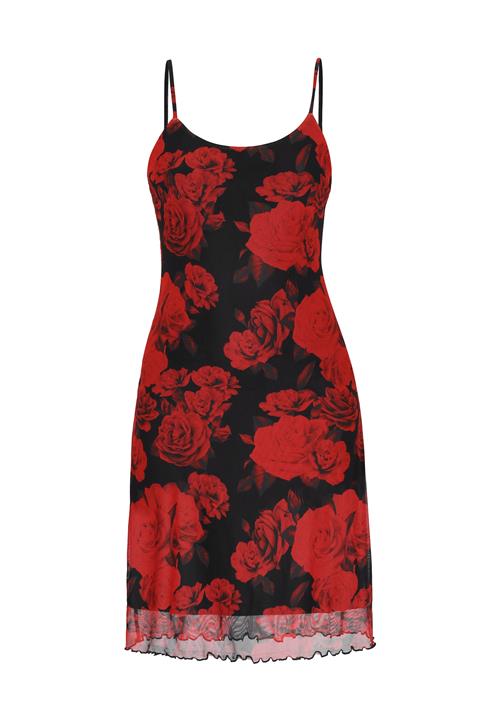 myMo ROCKS Sommerkjole 'Valentine's Day'  brandrød / sort