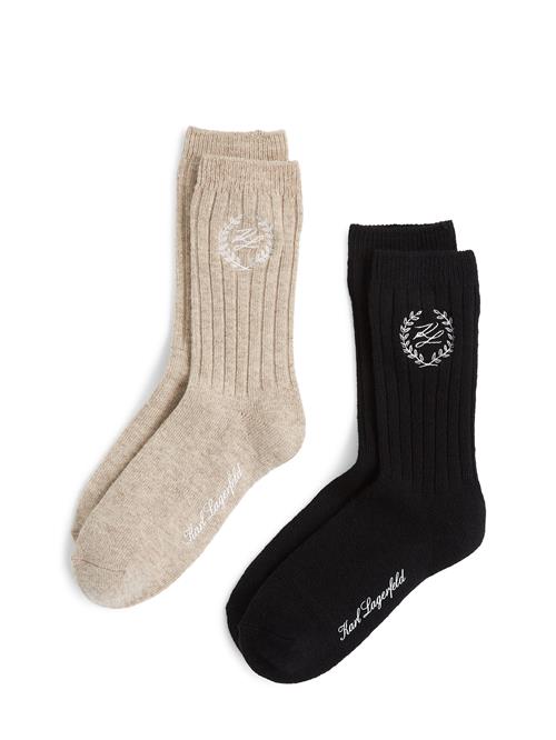 Karl Lagerfeld Sokker  beige / sort / hvid