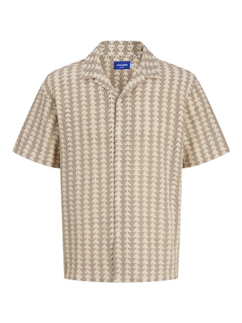 JACK & JONES Skjorte 'JORSUMMER LUKE'  sand / brokade