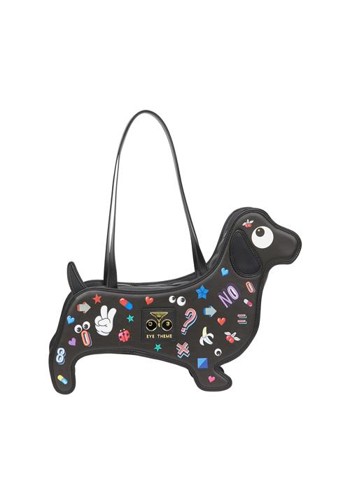 MYMO Håndtaske 'Pop Eyetheme'  blå / rød / sort / hvid