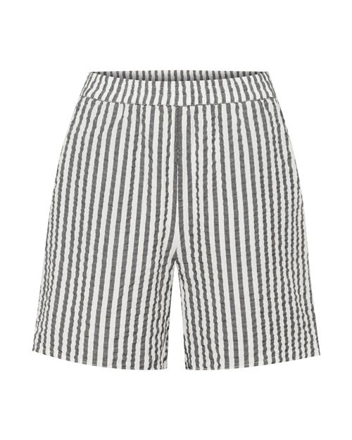 CULTURE Bukser 'Kima'  black denim / hvid