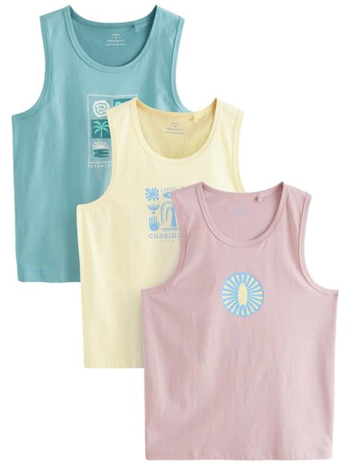 Next Bluser & t-shirts  cyanblå / lyseblå / gul / gammelrosa