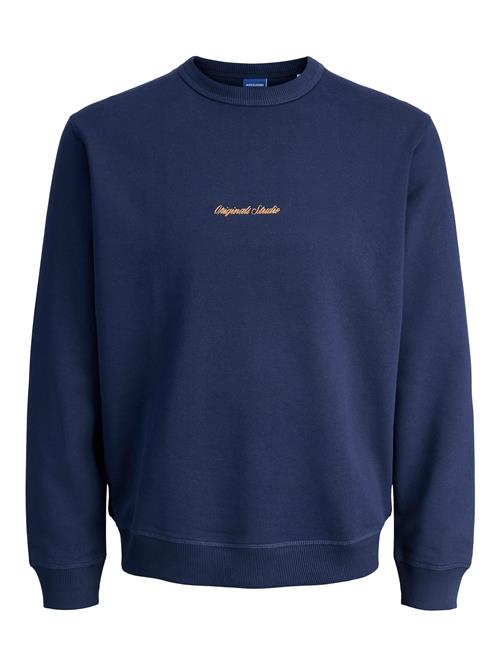 JACK & JONES Sweatshirt 'JORNORREBRO'  mørkeblå / orange