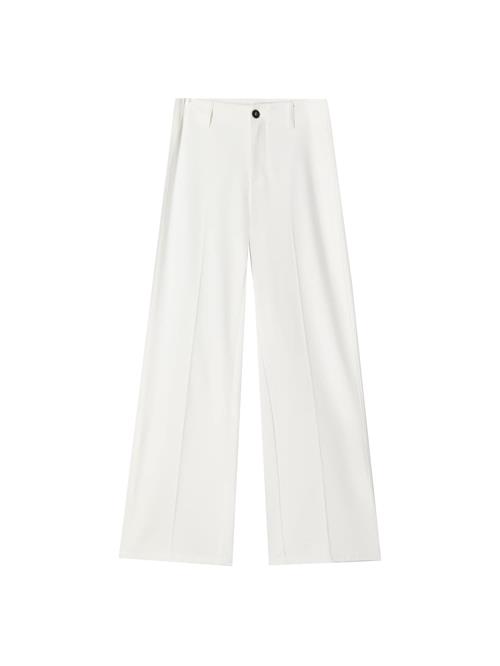 Bershka Bukser med fals  hvid