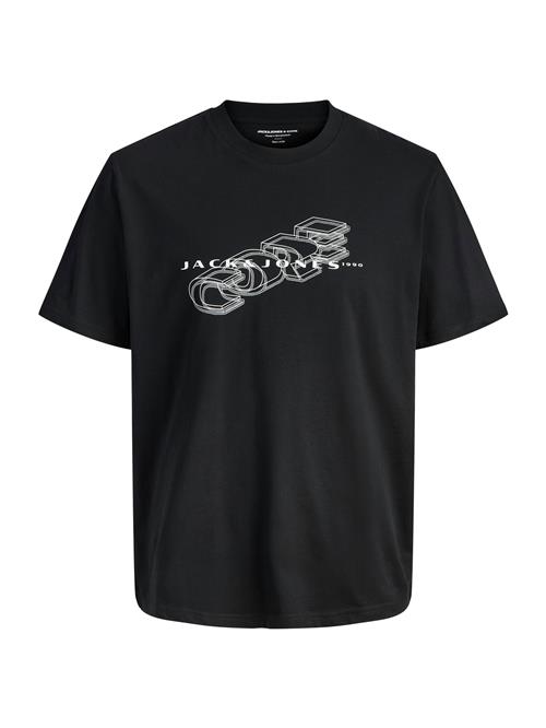 JACK & JONES Bluser & t-shirts 'JCOFUSION'  sort / hvid