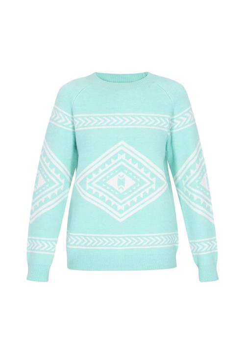 IZIA Pullover  aqua / hvid