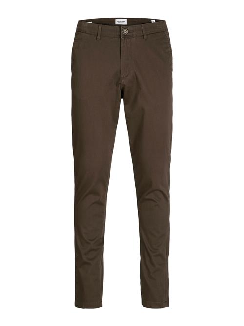 JACK & JONES Lærredsbukser 'JJIMARCO JJBOWIE'  mørkebrun