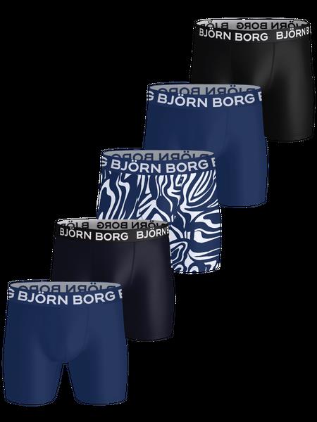 Björn Borg Sports Microfiber Boxers 5-pack Sort, L