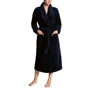 Calida Cosy Shower Bathrobe With Pockets Mørkblå XX-Small Dame
