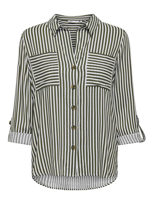 Se ONLY Bluse 'ONLYasmin'  gran / hvid hos About You