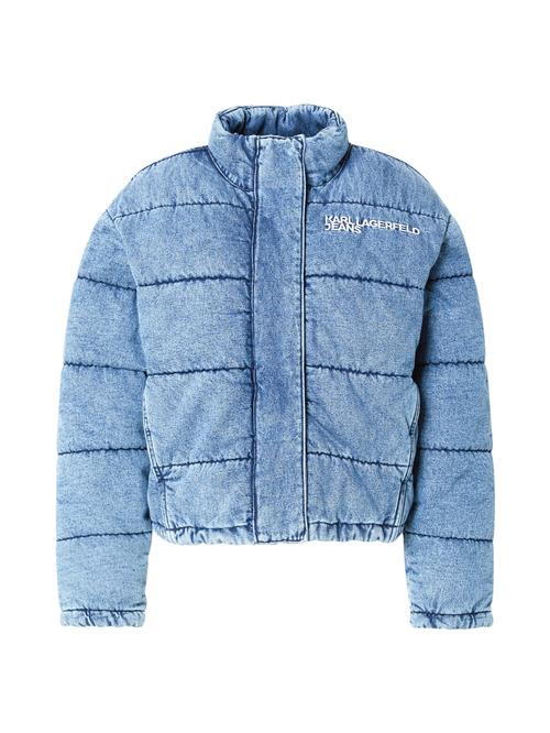 KARL LAGERFELD JEANS Overgangsjakke  blue denim / hvid