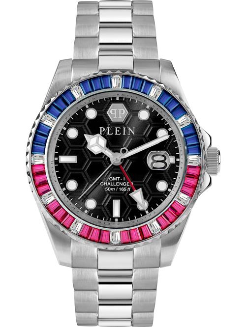 Philipp Plein Analogt ur  royalblå / pink / sort / sølv