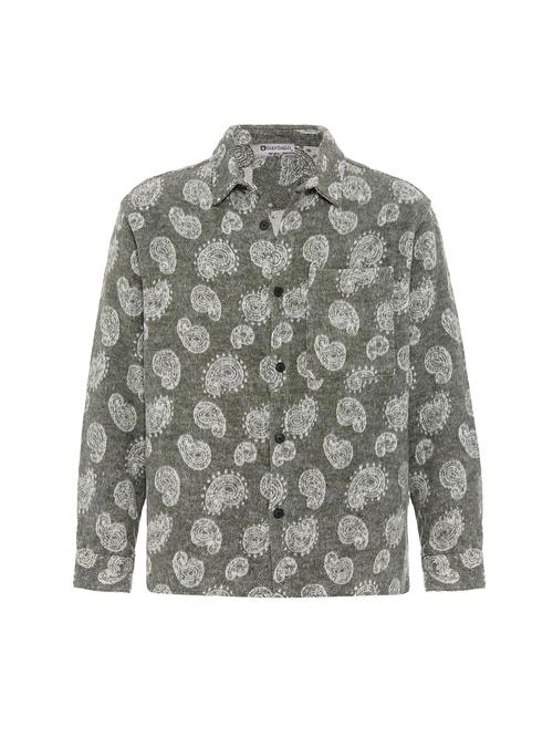 Dandalo Skjorte  lysegrå / grøn