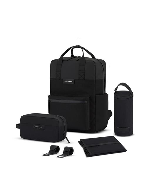 Kapten & Son Rygsæk 'Bergen Pro Diaper'  sort