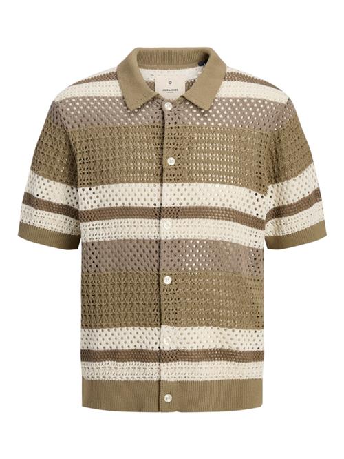 Jack & Jones Premium Cardigan 'JPRBluwilmer'  beige / brun / oliven