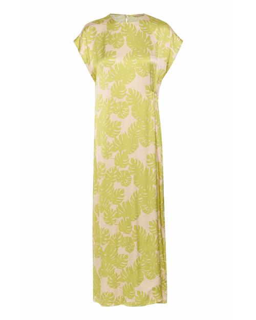 CULTURE Kjole 'Miso Berna'  beige / grøn