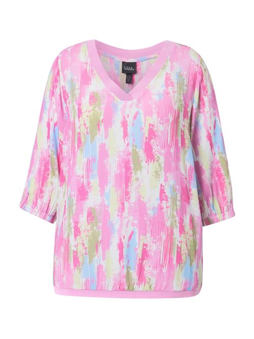 Ulla Popken Bluse  lyseblå / lysegrøn / pink / lys pink