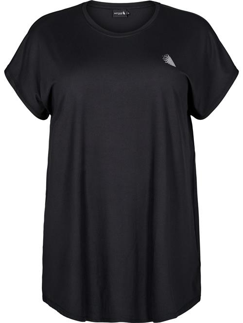 Active by Zizzi Funktionsbluse 'Abasic'  sort / hvid