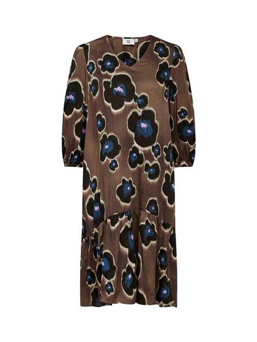 Noa Noa Kjole 'Anna'  navy / choko / sennep / sort