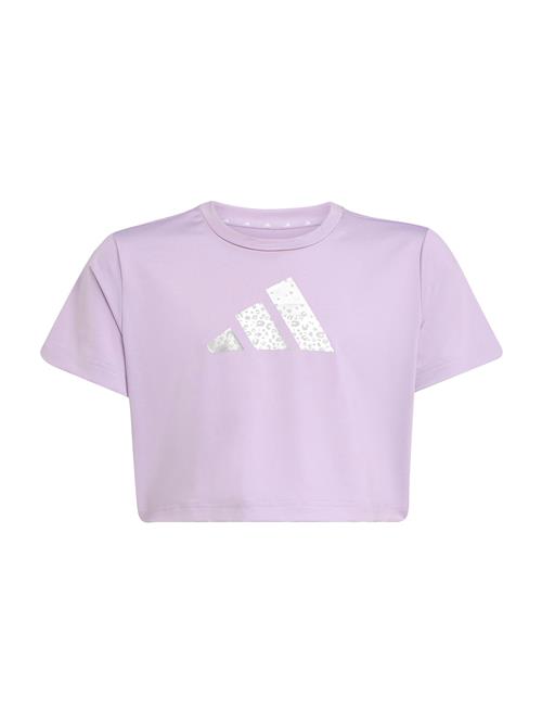 ADIDAS SPORTSWEAR Funktionsskjorte 'Essentials'  sølvgrå / lilla / hvid