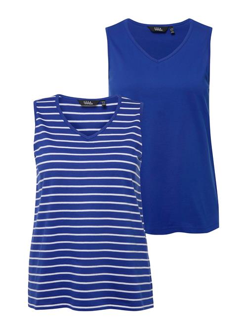 Ulla Popken Overdel  blå / koboltblåt / hvid