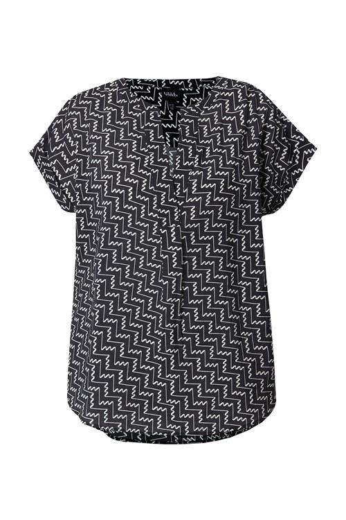 Ulla Popken Tunika  sort / hvid