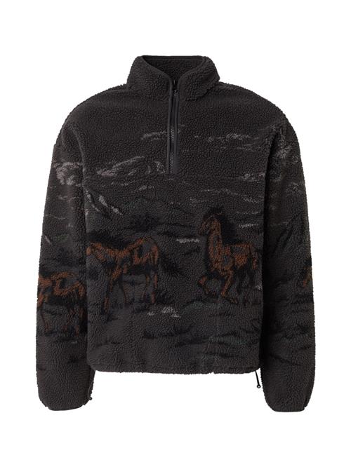 LEVI'S ® Pullover 'Idyllwild Sherpa Popover Sweatshirt'  stone / mørkeorange / sort