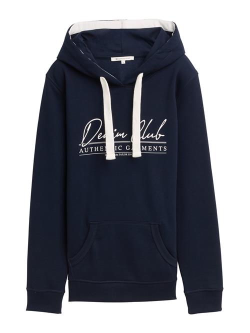 TOM TAILOR DENIM Sweatshirt  marin / hvid