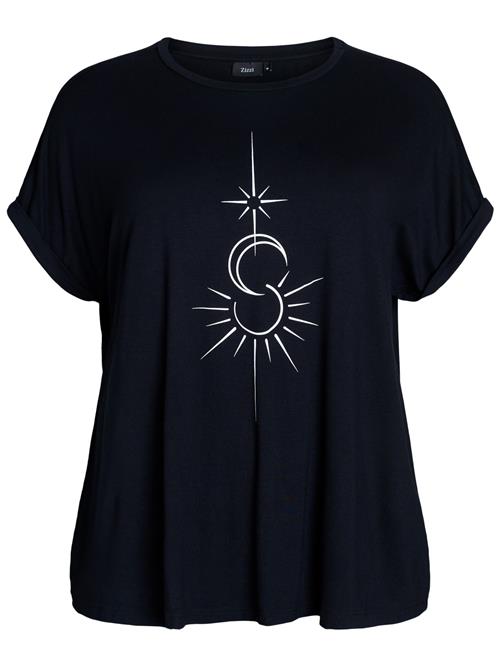 Zizzi Shirts 'HALI'  sort / hvid