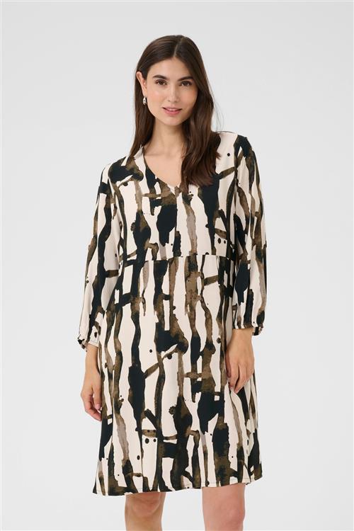 CULTURE Kjole 'Ashley Chaina'  brun / æggeskal