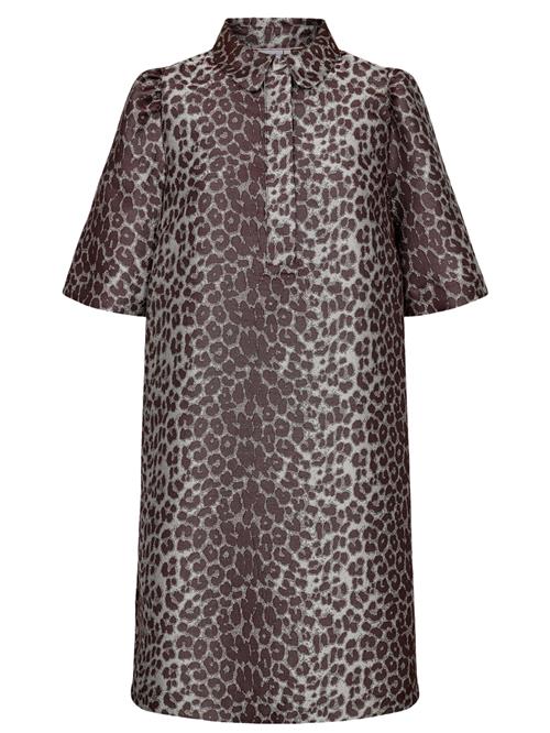 NÜMPH Kjole 'NUVILO'  mokka / lysegrå