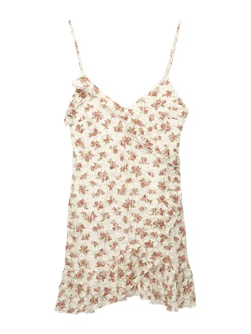Pull&Bear Sommerkjole  ecru / grøn / gammelrosa